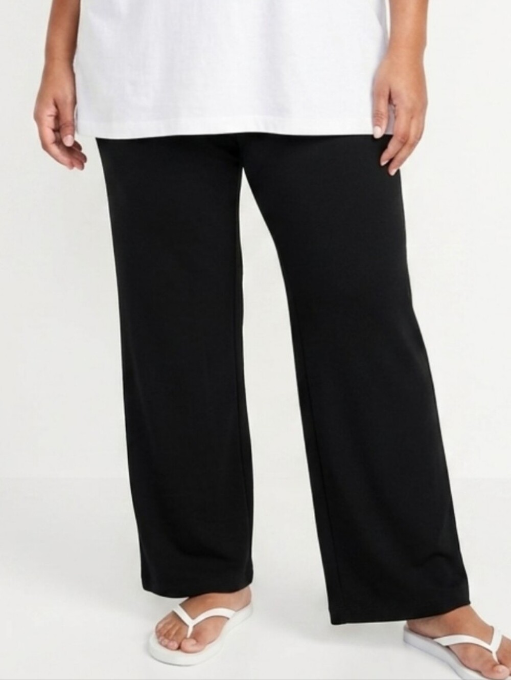 NEW Lands' End Black Straight/Wide-Leg Women's Pants